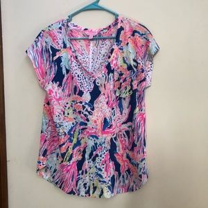 Lilly pulitzer nautical print T-shirt top